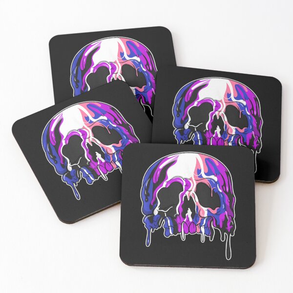 Item preview, Genderfluid LGBTQ Candle Sugar Skull Gay Pride Tank Top   designed and sold by TheRacingPit.