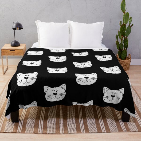 Item preview, Cute Black and White Cartoon Cat designed and sold by theredsharp.