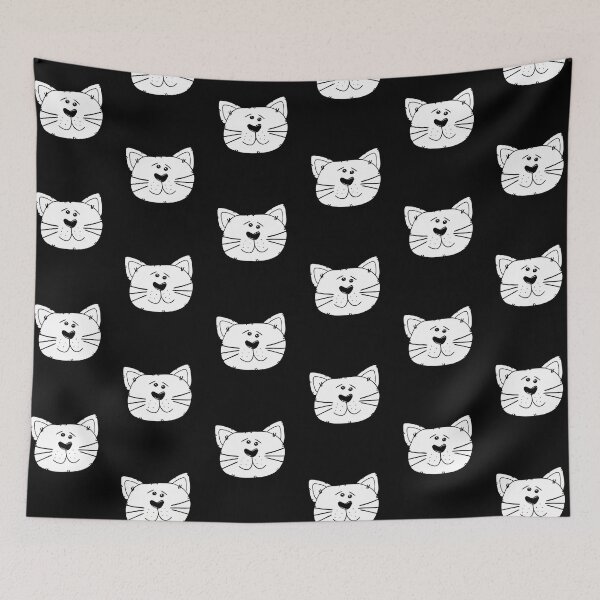 Item preview, Cute Black and White Cartoon Cat designed and sold by theredsharp.