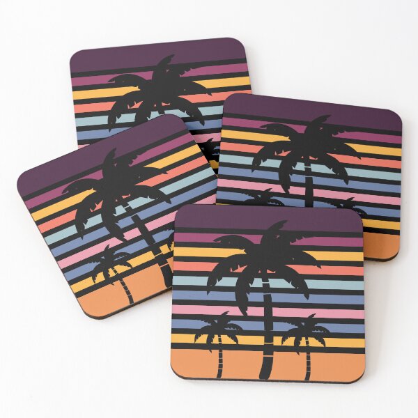 Item preview, Retro Colorful Sunset Palm Trees Summer Beach Vintage designed and sold by ghostsanda.