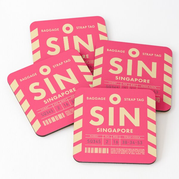 Artikelvorschau, Luggage Tag D - SIN Singapore entworfen und verkauft von VoodooCircus.