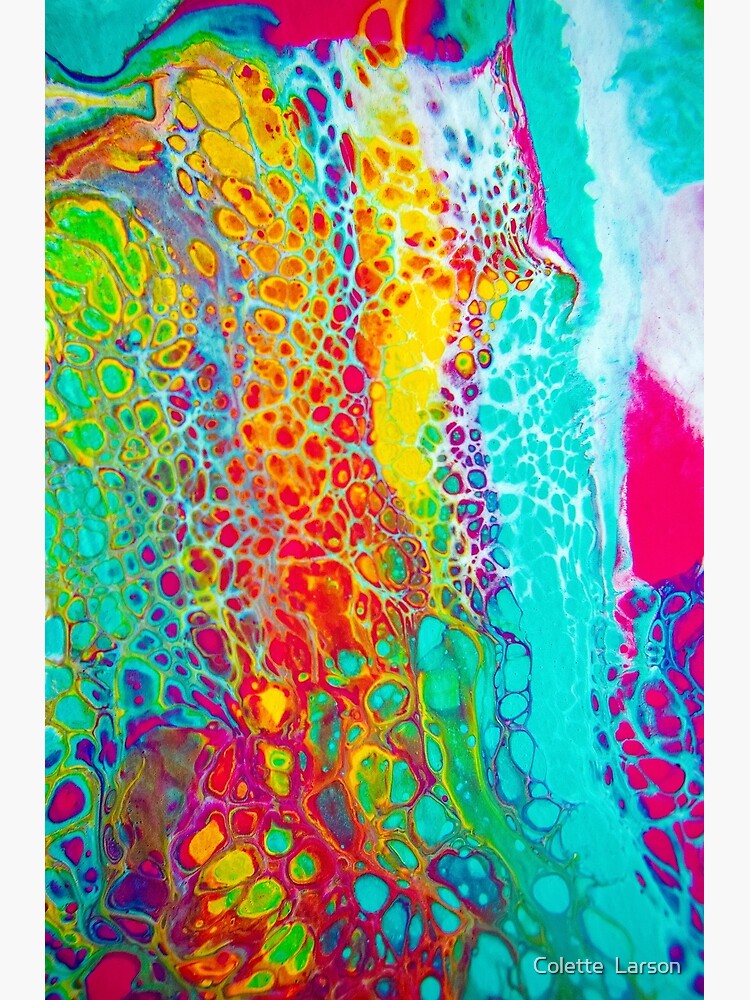 poster paint pouring