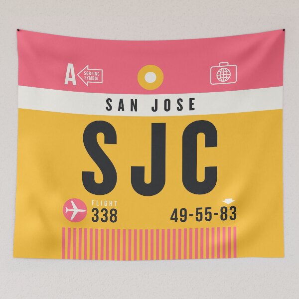 Item preview, Luggage Tag A - SJC San Jose California USA designed and sold by VoodooCircus.