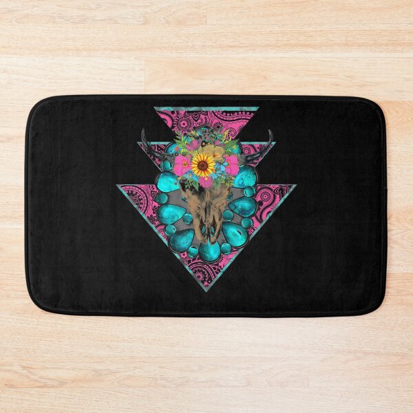 Item preview, Boho Turquoise Western Aztec Bull Skull Tribal  designed and sold by u8ritaae.