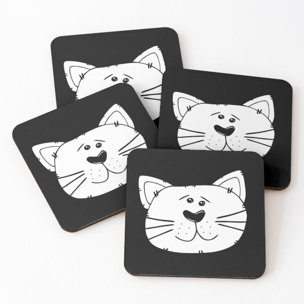 Item preview, Cute Black and White Cartoon Cat designed and sold by theredsharp.