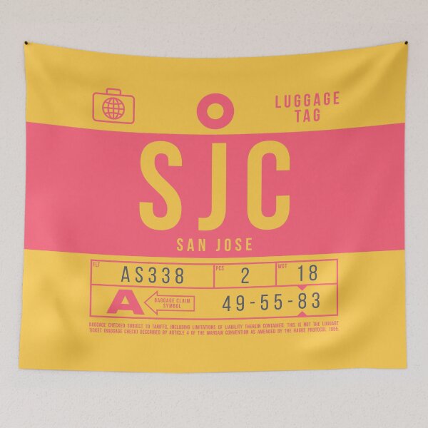 Item preview, Luggage Tag B - SJC San Jose California USA designed and sold by VoodooCircus.