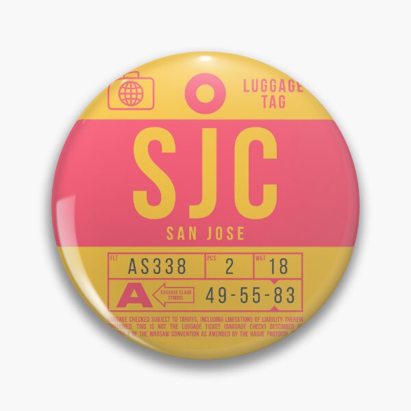 Item preview, Luggage Tag B - SJC San Jose California USA designed and sold by VoodooCircus.