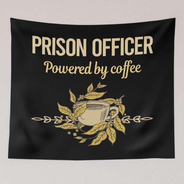 Item preview, Powered By Coffee Prison Officer designed and sold by toniabrendaom.