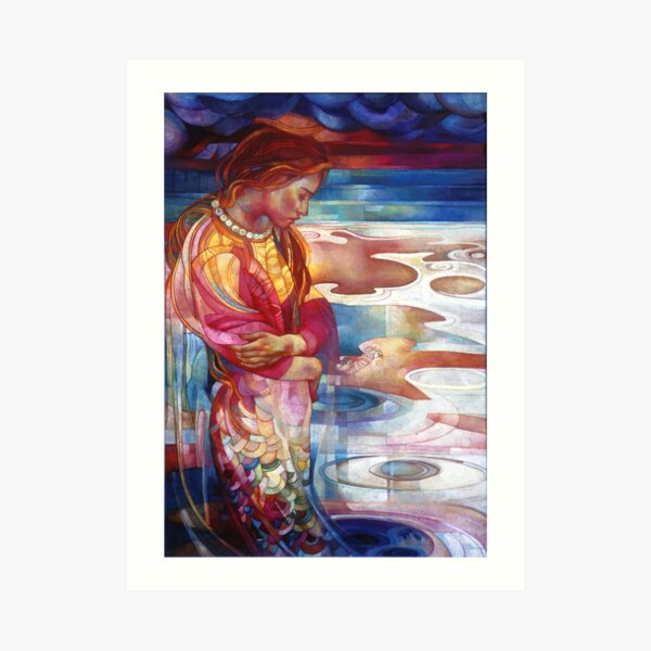 blu mermaid Art Print