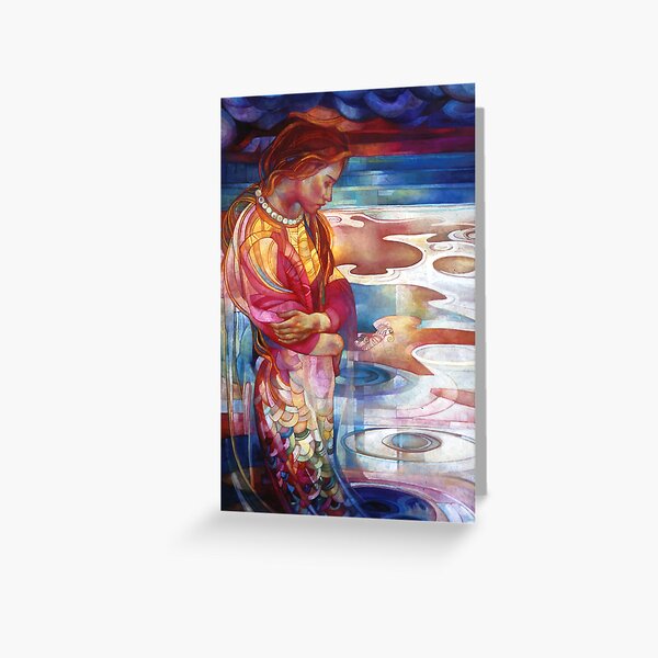 blu mermaid Greeting Card