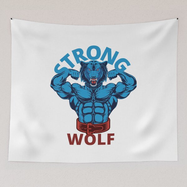 Artikelvorschau, Sei stark wie ein Wolf entworfen und verkauft von Adjato Design.