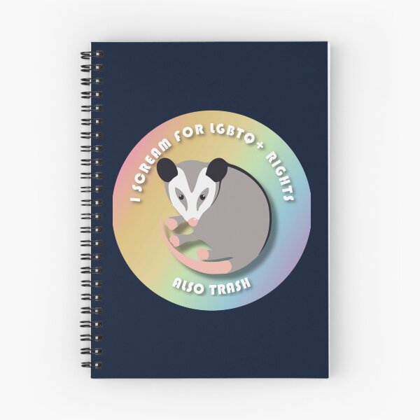 Item preview, Opossum screams for LGBTQ+ Rights and trash   designed and sold by KazsMannequin.