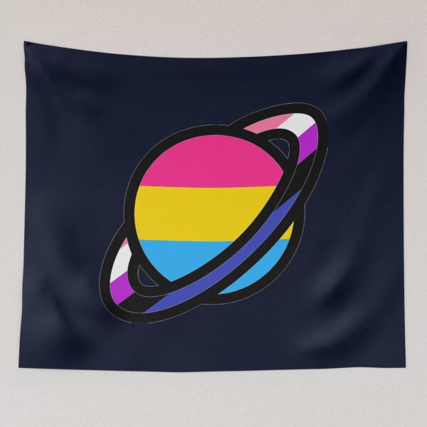 Item preview, Planet PanFluid - Genderfluid Pansexual Pride Saturn   designed and sold by KazsMannequin.