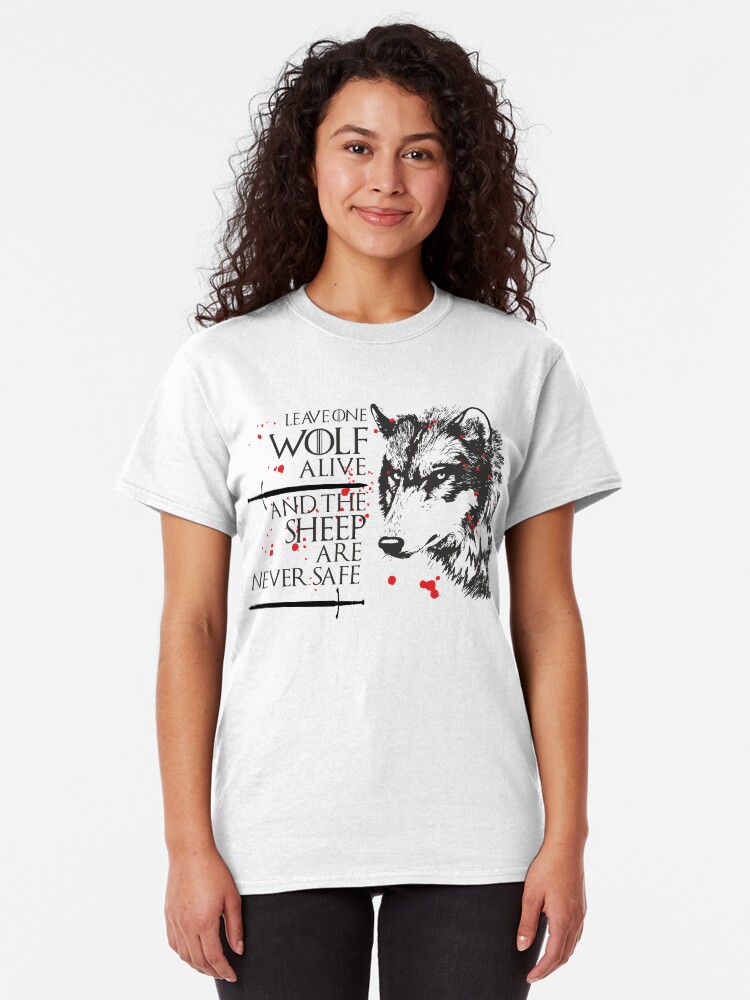 Leave One Wolf Alive T Shirt Arya Stark Game Of Thrones Gift Women Ladies Top