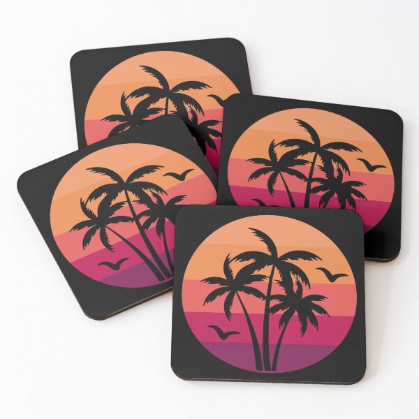 Item preview, Summer Retro Palm Tree Sunset Beach Vintage designed and sold by ghostsanda.