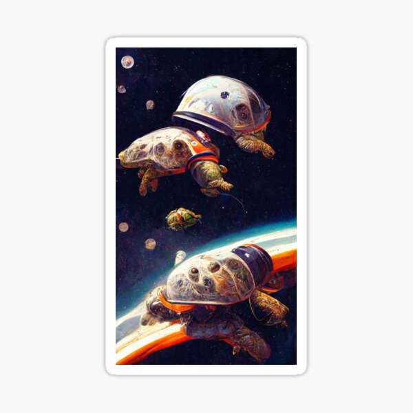 Item preview, Astronaut Turtles in Space designed and sold by Roselight13.