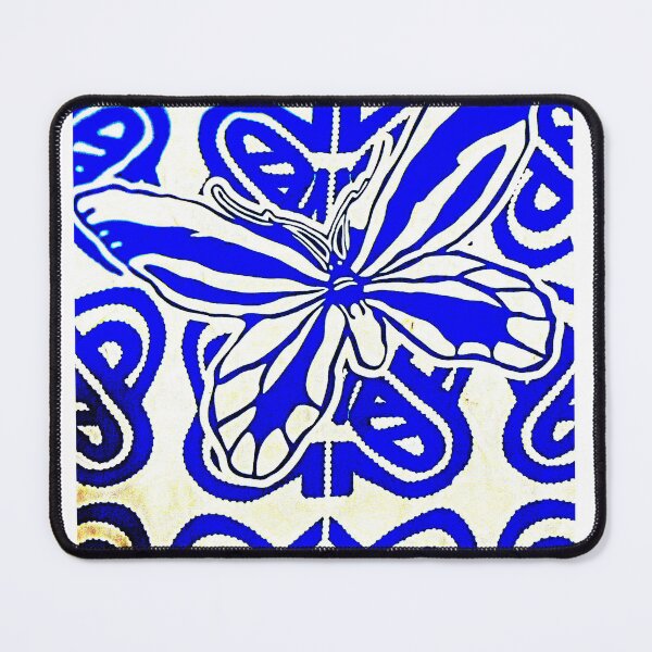 Item preview, Blue Oro Butterfly Tapa designed and sold by Nesian Tribe Designs.