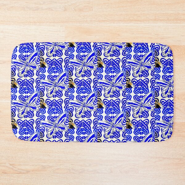 Item preview, Blue Oro Butterfly Tapa designed and sold by Nesian Tribe Designs.