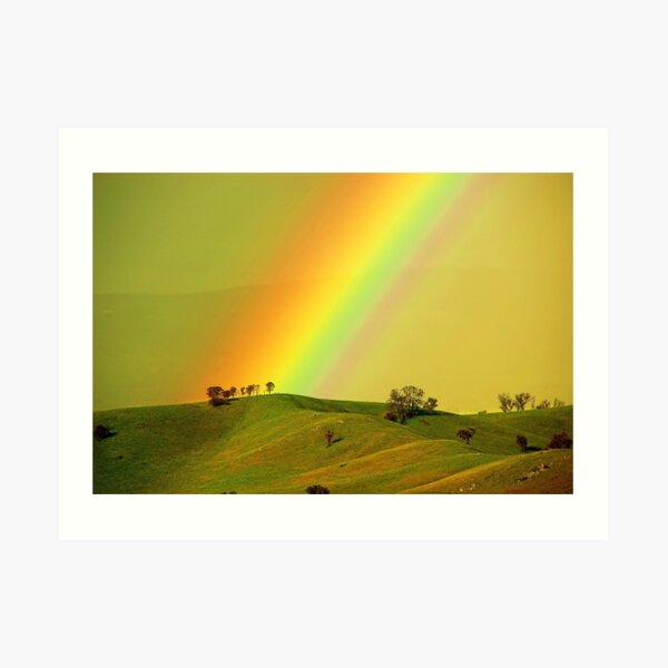 Rainbow above the Everton Hills Art Print