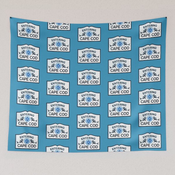 Item preview, Entering Cape Cod with Sharks on a Highway Sign - Massachusetts Travel designed and sold by WigOutlet.