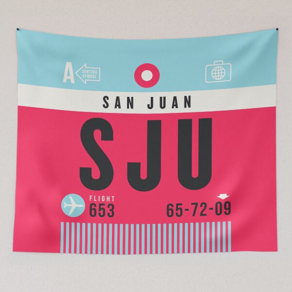 Item preview, Luggage Tag A - SJU San Juan Puerto Rico designed and sold by VoodooCircus.