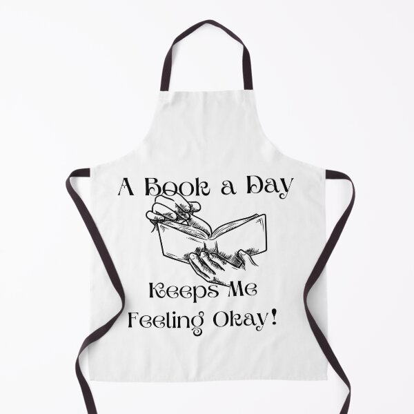 Item preview, A Book A Day Keeps Me Feeling Okay! with hands flipping through book - black designed and sold by TheMajesTee.