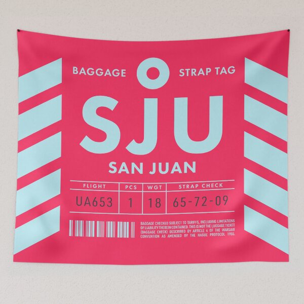 Item preview, Luggage Tag D - SJU San Juan Puerto Rico designed and sold by VoodooCircus.