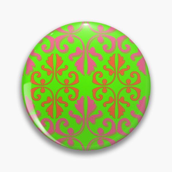 Item preview, Bright repeating pattern using clashing colors of pink, green and orange designed and sold by Wonder & Whimsy.