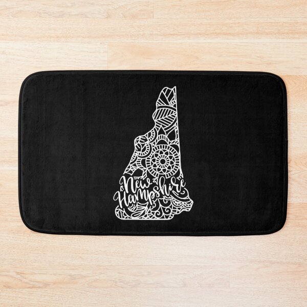 Item preview, New Hampshire Black And White Map designed and sold by OutcastBrain.