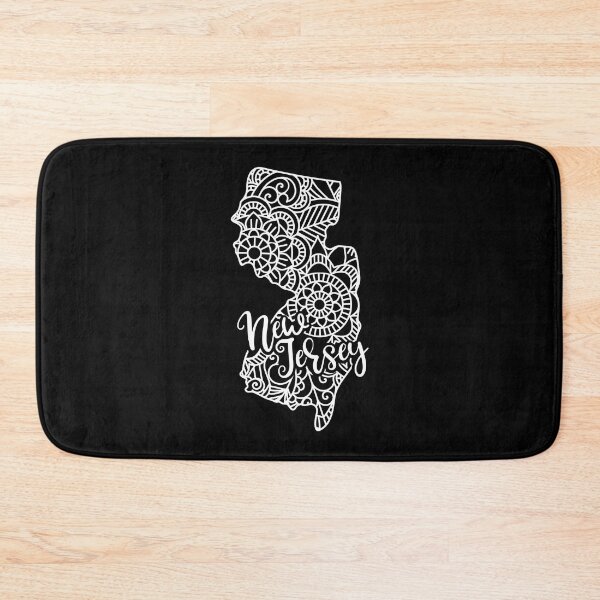Item preview, New Jersey Black And White Map designed and sold by OutcastBrain.