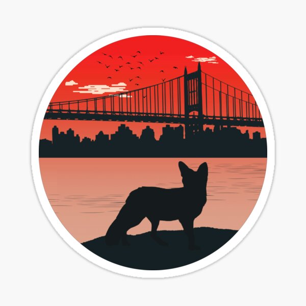 Fox In The City Sticker