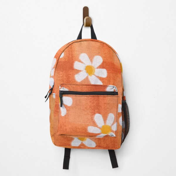 Item preview, White flowers on an orange surface designed and sold by AbaTiro.