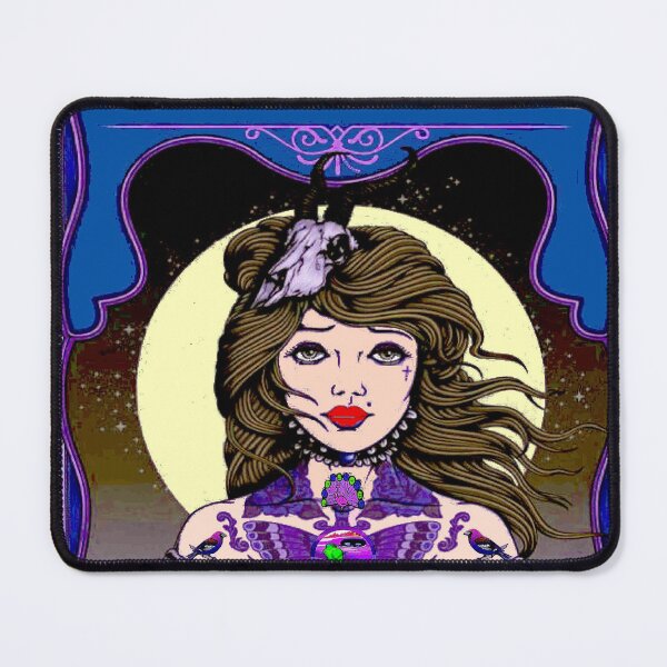 Item preview, TATTOOED LADY in MOONLIGHT and STARS : Universe Print designed and sold by posterbobs.