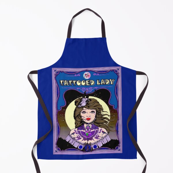 Item preview, TATTOOED LADY in MOONLIGHT and STARS : Universe Print designed and sold by posterbobs.