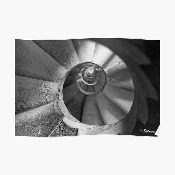 Spiral Staircase in the 'Sagrada Familia' Looking UP! Poster