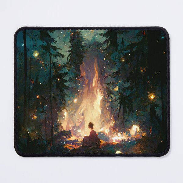 Item preview, Crackling Campfire in the Deep Forest Digital Painting designed and sold by RadicalWombat.