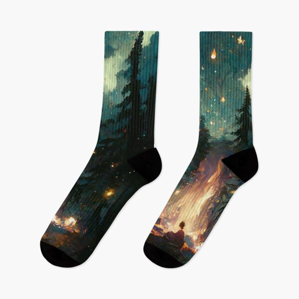 Item preview, Crackling Campfire in the Deep Forest Digital Painting designed and sold by RadicalWombat.