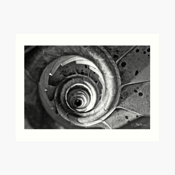Spiral Staircase in the 'Sagrada Familia' Looking DOWN! Art Print