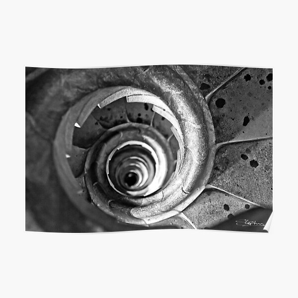Spiral Staircase in the 'Sagrada Familia' Looking DOWN! Poster