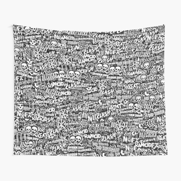 Punk-Rock bands. Stickerbombing Tapestry