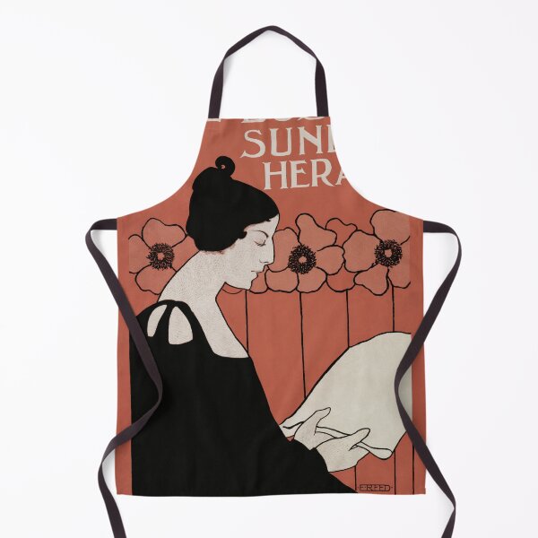 Item preview, Art Nouveau Lady Reading, Boston Sunday Herald designed and sold by Old Soul Vintage .