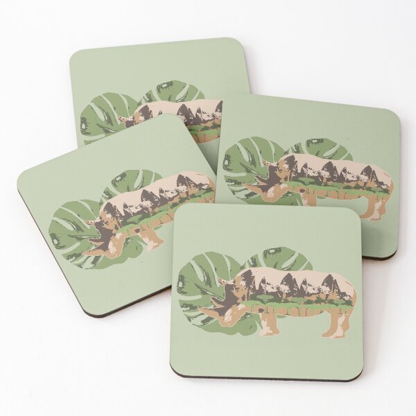 Item preview, Rhinoceros Pattern green pastel designed and sold by Maria Garcia´s.