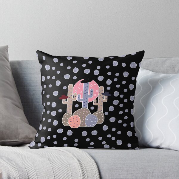 Cacti with hats Throw Pillow