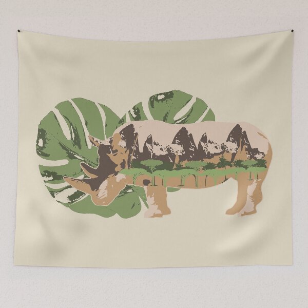 Item preview, Rhinoceros Pattern beige Design  designed and sold by Maria Garcia´s.