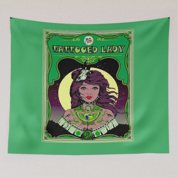 Item preview, TATTOOED LADY in MOONLIGHT : Universe Space Print designed and sold by posterbobs.