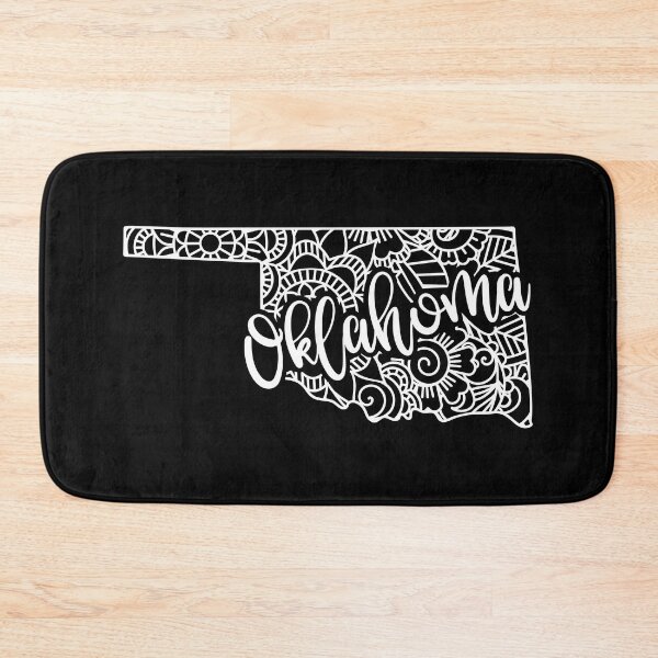 Item preview, Oklahoma Black And White Map designed and sold by OutcastBrain.