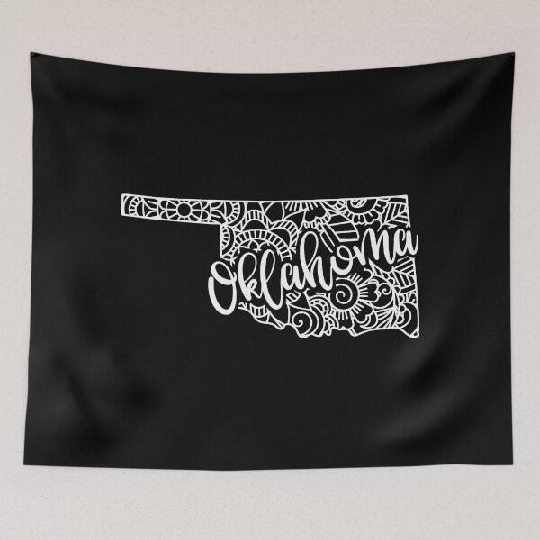 Item preview, Oklahoma Black And White Map designed and sold by OutcastBrain.