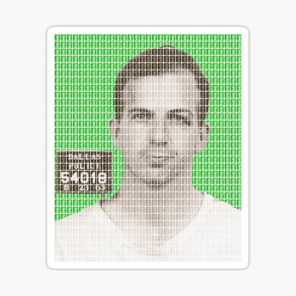 Lee Harvey Oswald Mug Shot – Green Sticker