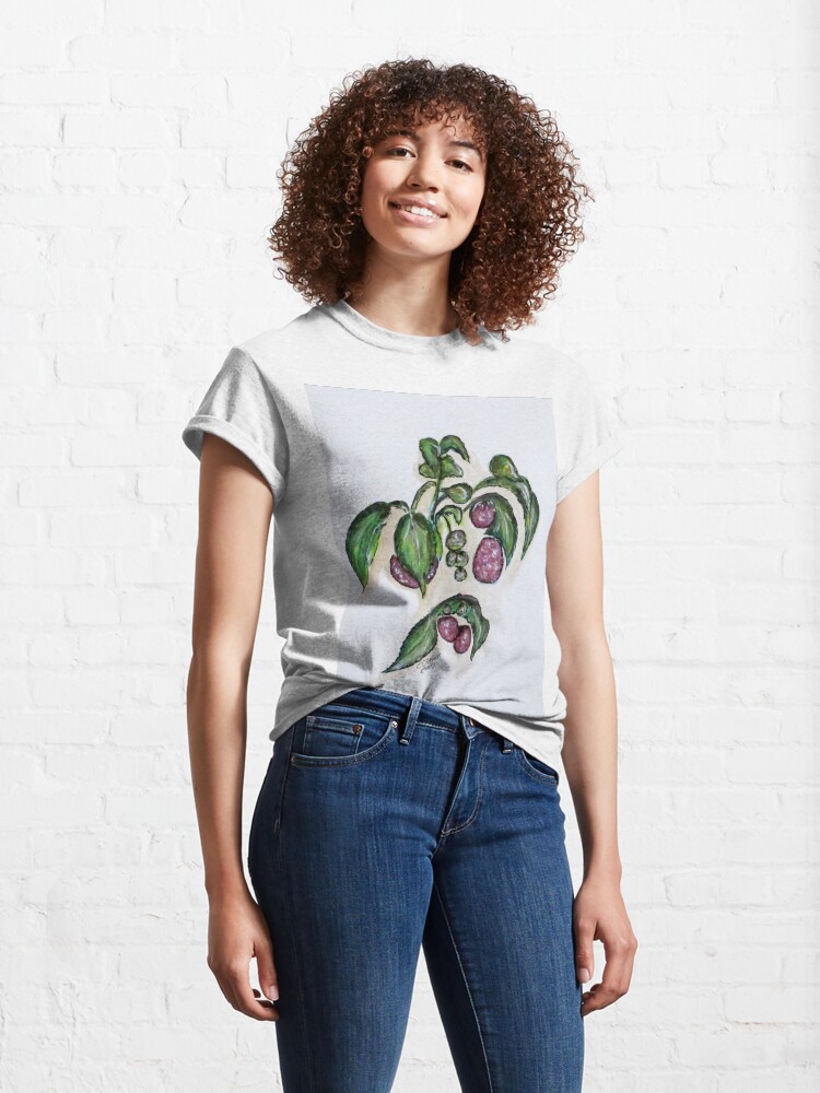 Alternate view of Hanging Raspberries Classic T-Shirt
