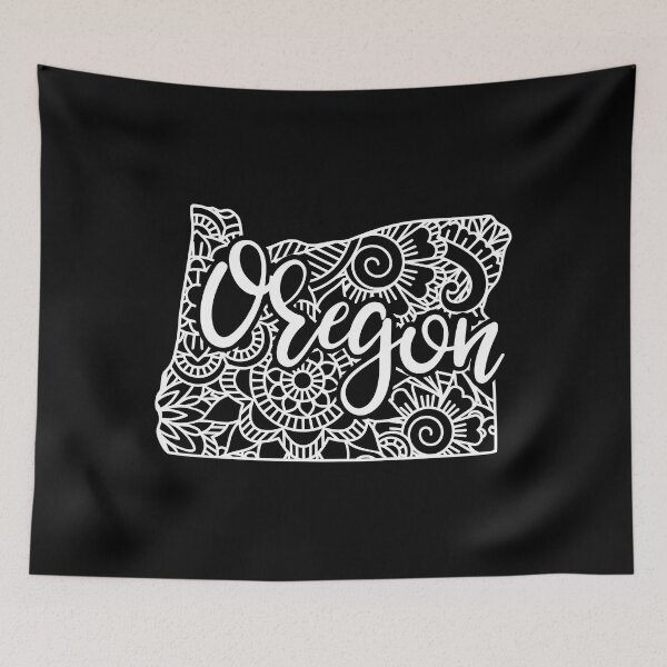 Item preview, Oregon Black And White Map designed and sold by OutcastBrain.